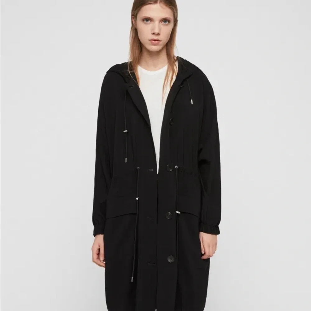ALL SAINTS Bay Parka, Black, Size Small. Brand new, never worn, with tags on! - Picture 4 of 7